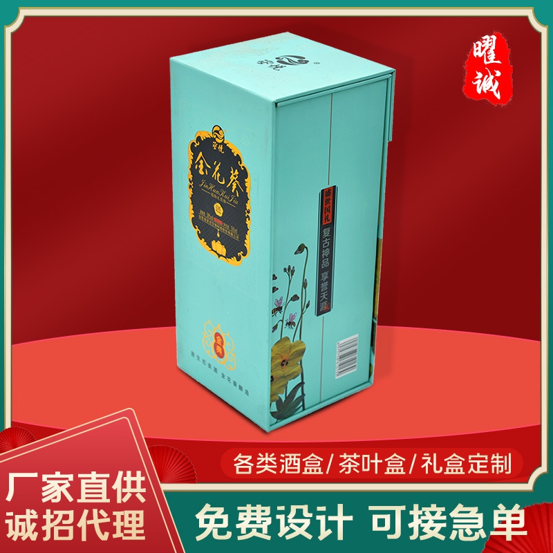 定制logo禮品盒木質(zhì)白酒包裝盒特種紙紅酒禮盒定制廠家供